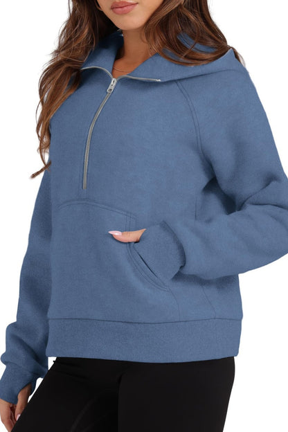 Women Half Zip Hoodie Sweatshirt Cozy and Stylish
