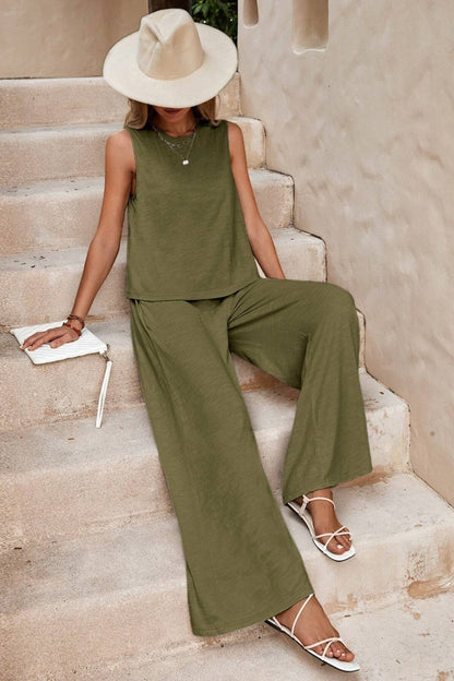 Women Two Piece Casual Set Loose Top and Pants