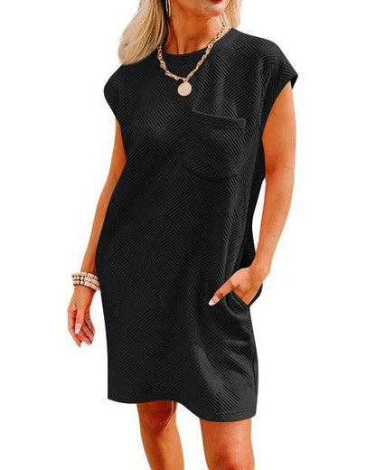 Cross-Border Sports Casual Pocket Short Sleeve Dress