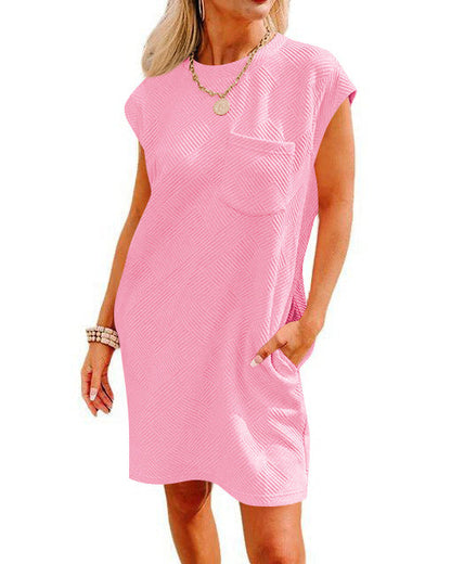 Cross-Border Sports Casual Pocket Short Sleeve Dress