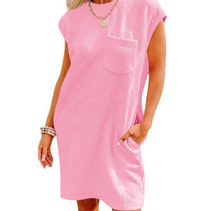 Cross-Border Sports Casual Pocket Short Sleeve Dress