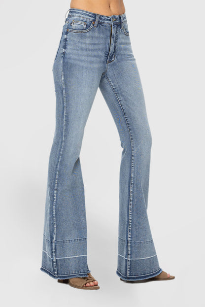 High Waisted Flared Jeans Tummy Tuck Wide Leg Pants