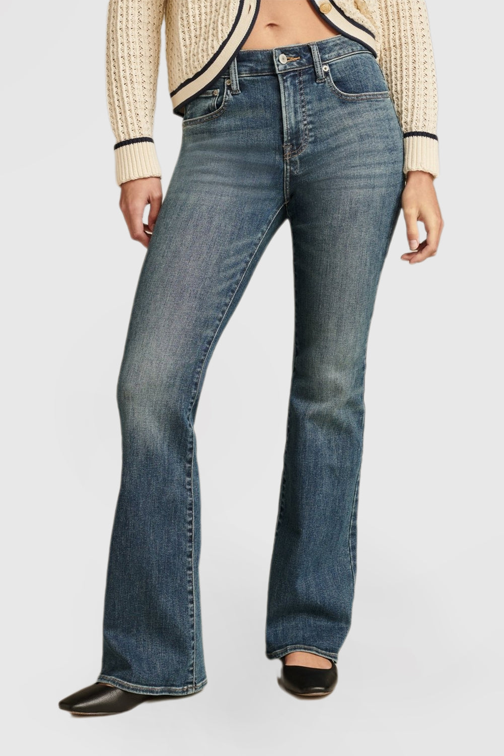 Women's Curve-Enhancing High-Waist Flare Skinny Jeans