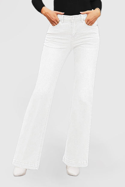 High-Waisted Flare Jeans for Women – Wide Leg Stretch Denim Pants