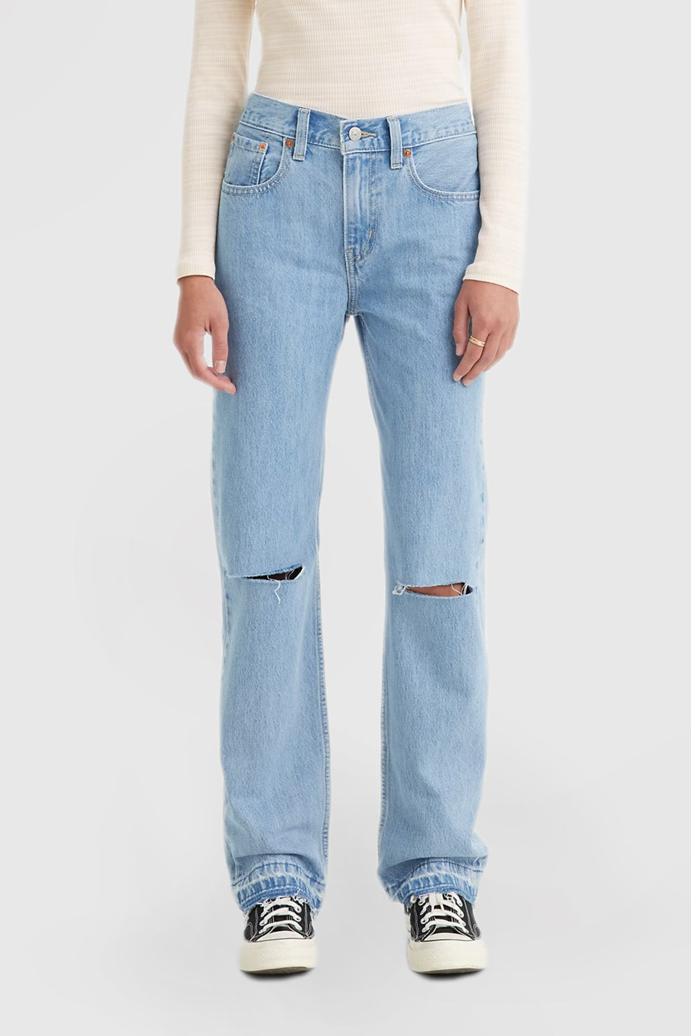 Sleek Straight Leg Low Rise Slim Fit Women's Jeans