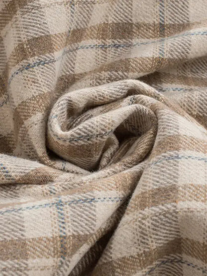 Winter Casual Plaid Hooded Tweed Jacket Women Thick Padded Warm Jacket Women