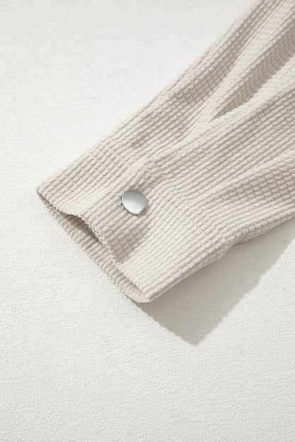Oversized Hooded Knit Textured Streetwear Shacket