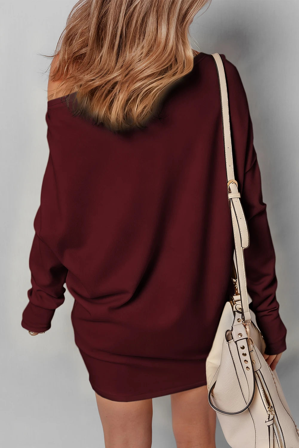 Dahlia Off Shoulder Batwing Sleeve Knit Dress
