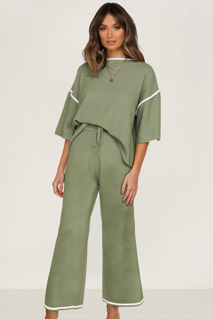 Canton Color Block Drawstring Pants and Top Set