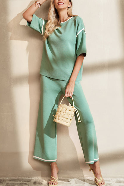 Canton Color Block Drawstring Pants and Top Set
