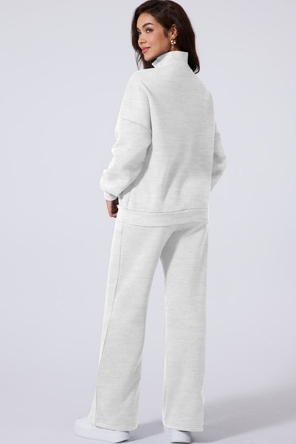 Fall Active Zip Up Jacket and Drawstring Pants Set