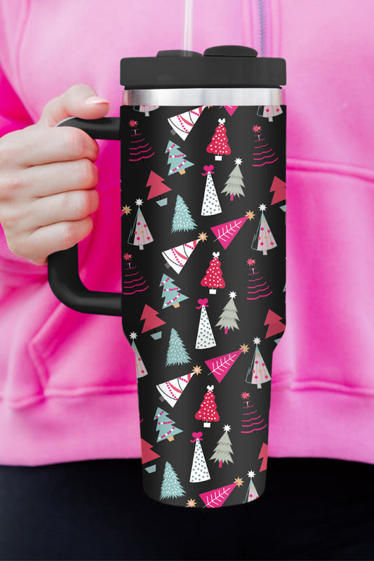 Cartoon Christmas Tree Printed 40oz Travel Tumbler