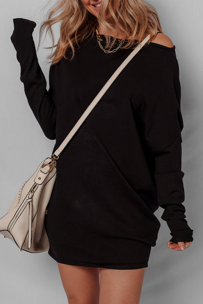 Dahlia Off Shoulder Batwing Sleeve Knit Dress