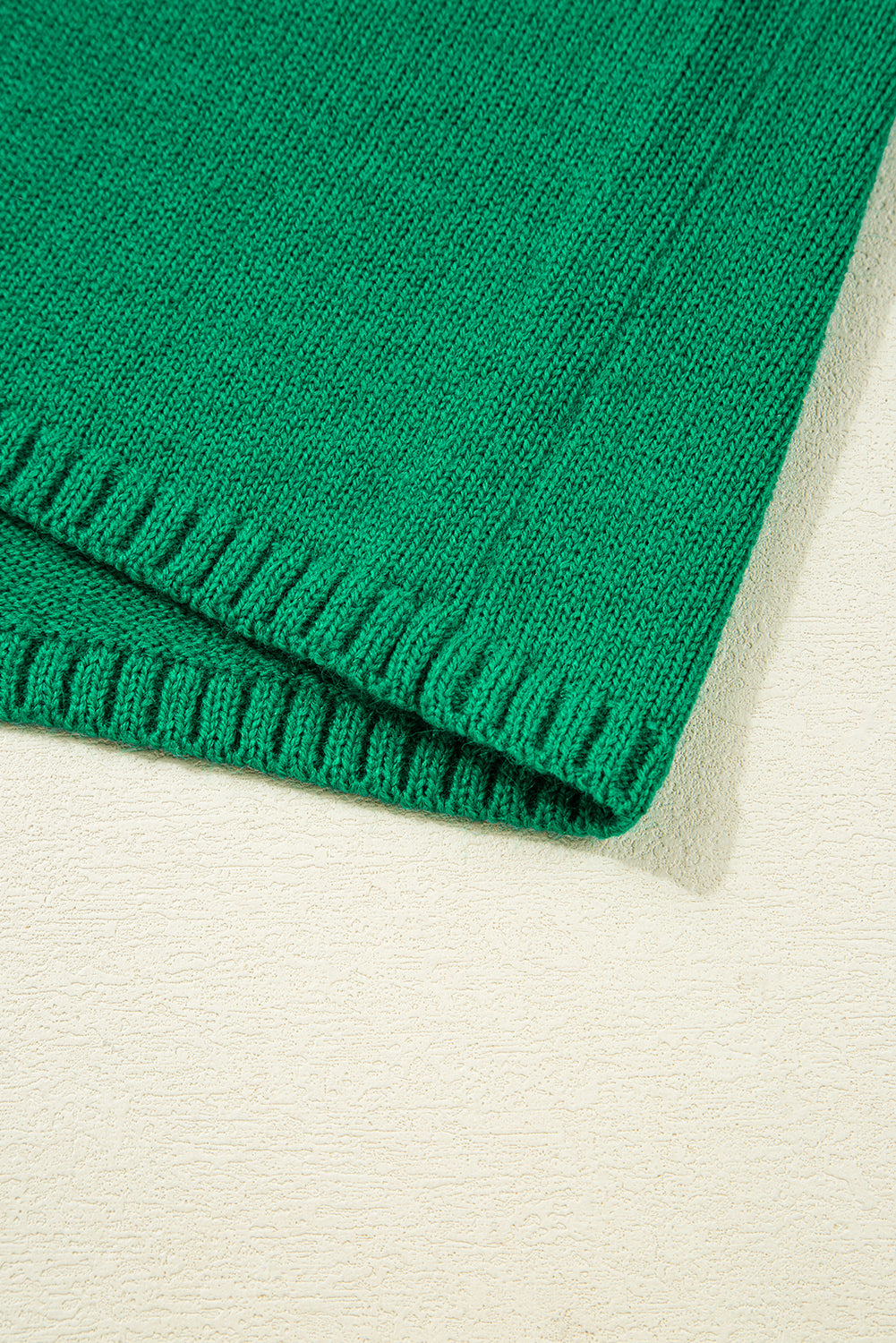 Bright Green Knit Button Front Drop Shoulder Cardigan