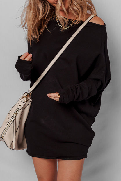Dahlia Off Shoulder Batwing Sleeve Knit Dress