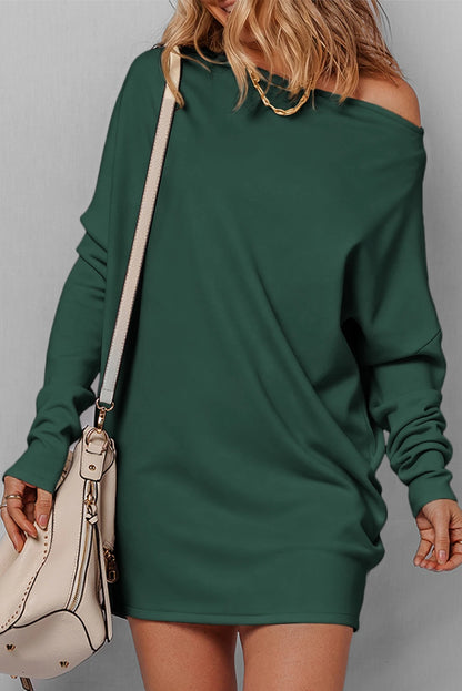 Dahlia Off Shoulder Batwing Sleeve Knit Dress