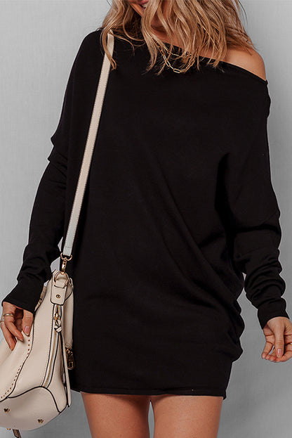 Dahlia Off Shoulder Batwing Sleeve Knit Dress