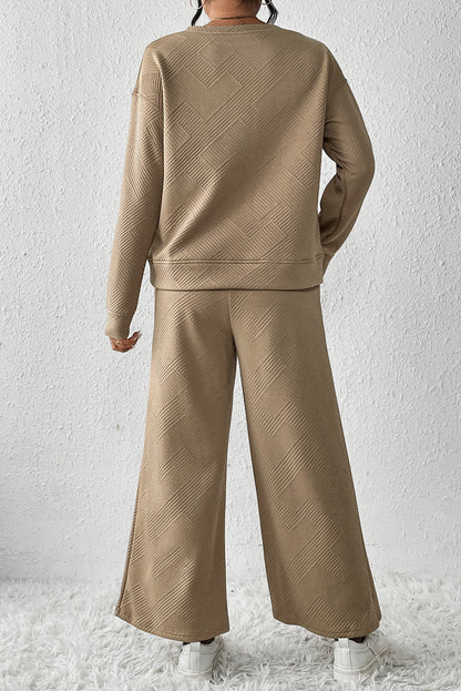 Women Ultra Loose Textured 2pcs Slouchy Outfit