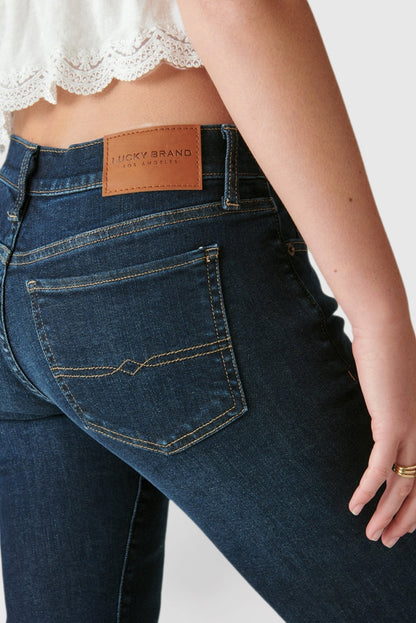 Women's Fashion Mid Waist Straight Jeans