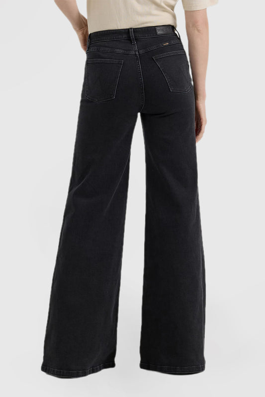 Casual Loose Wide-Leg Jeans in Charcoal Gray for Women