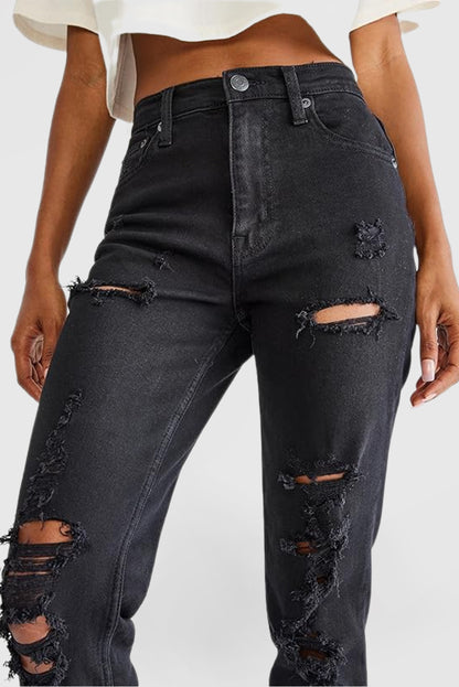 Fitted Ripped Jeans for Women – Trendy Fashion Pants