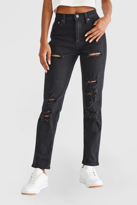 Fitted Ripped Jeans for Women – Trendy Fashion Pants