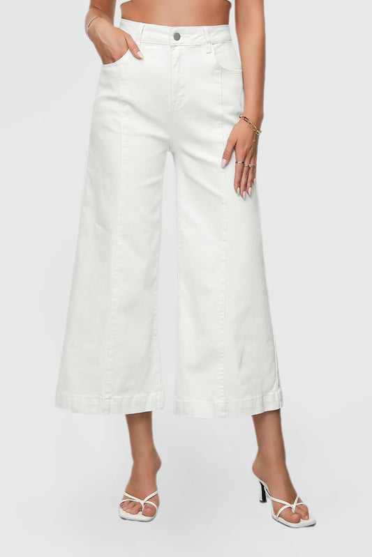Stretch Barrel Jeans High Waist Loose Wide Leg Pants