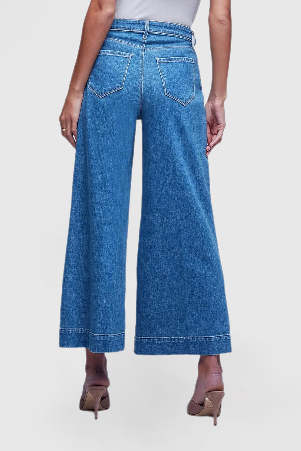 Stretch Barrel Jeans High Waist Loose Wide Leg Pants
