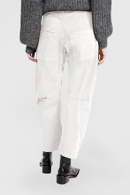 Wide-leg Boyfriend Denim with A Relaxed Fit and Ankle-length Cut
