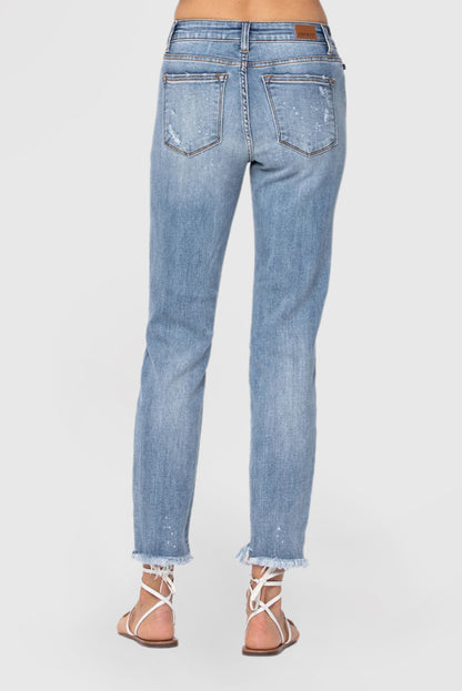 Alexis Jeans in Light Bleach Splash Design