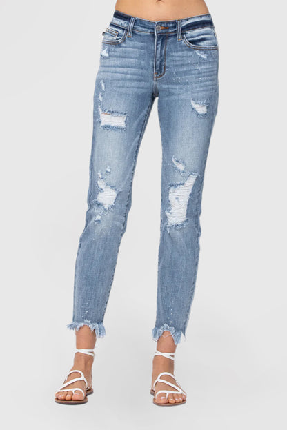 Alexis Jeans in Light Bleach Splash Design