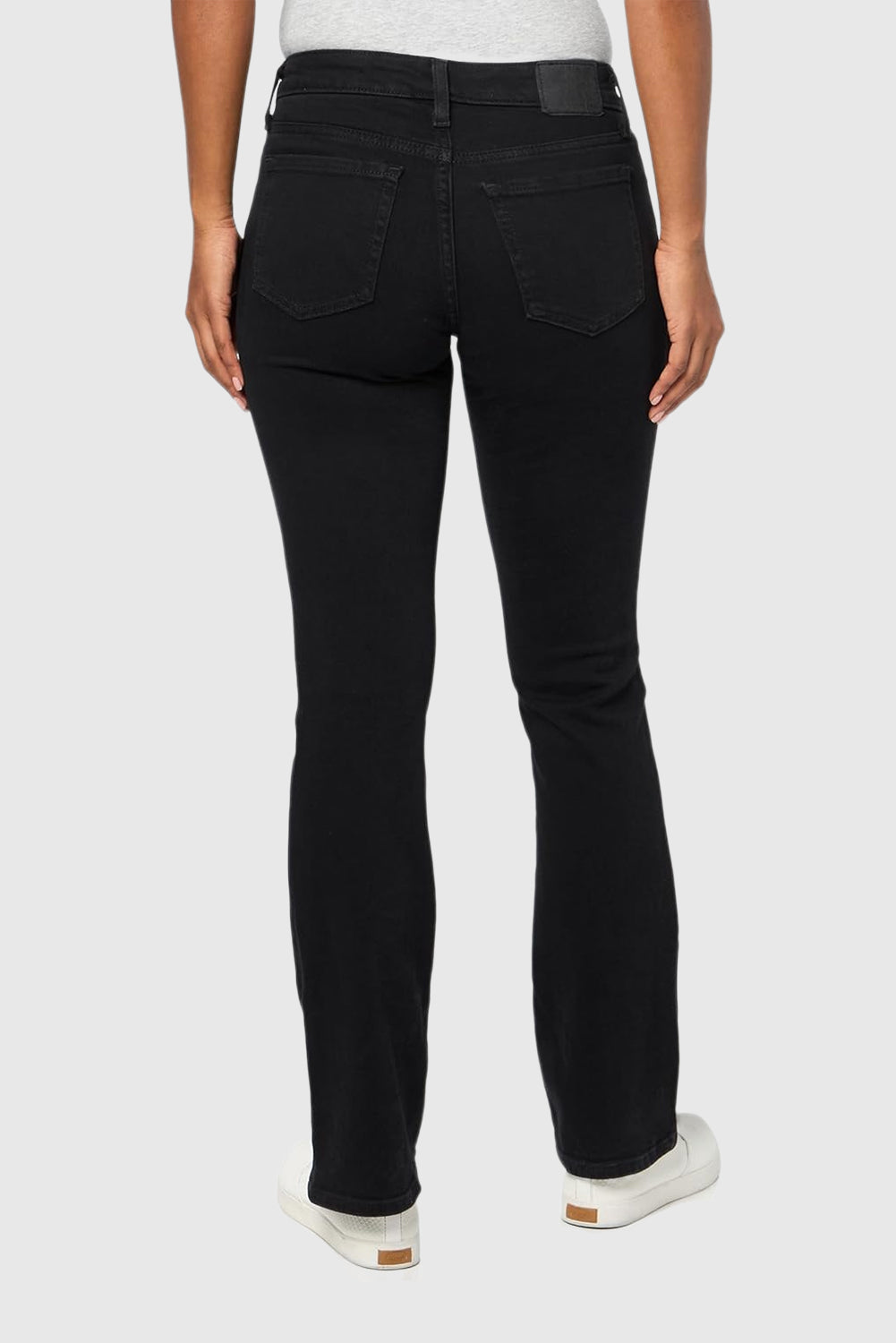 Women's Solid Color Mid-Rise Bootcut Jeans
