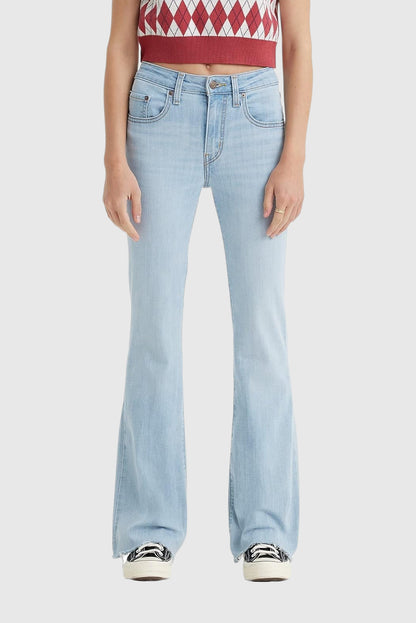 Women's High-Waisted Flared Jeans with Pockets