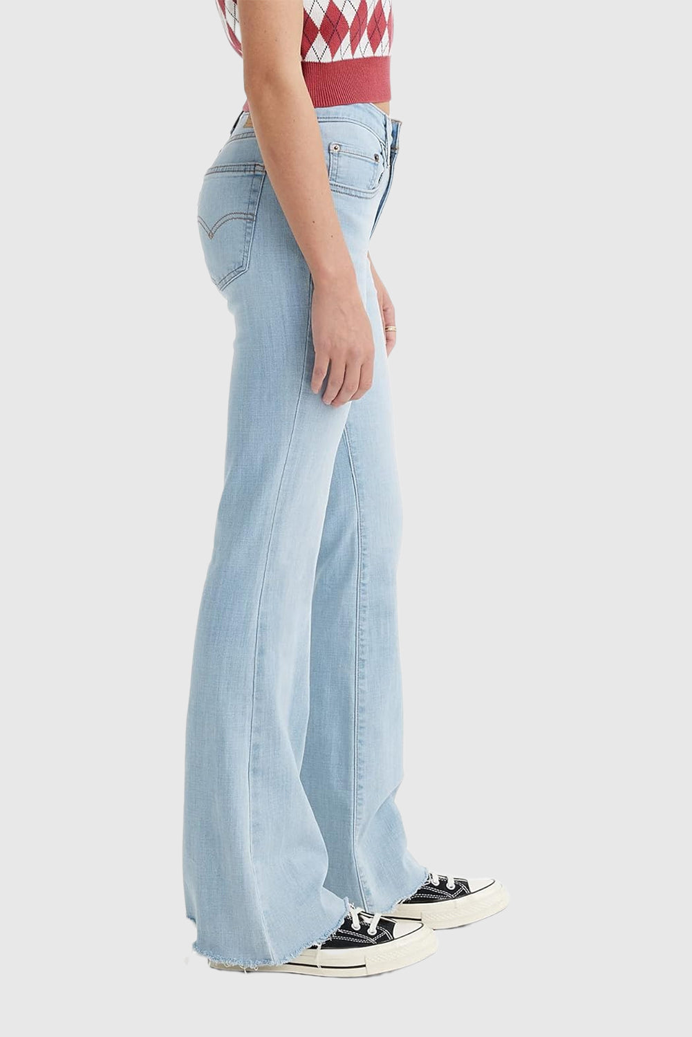 Women's High-Waisted Flared Jeans with Pockets