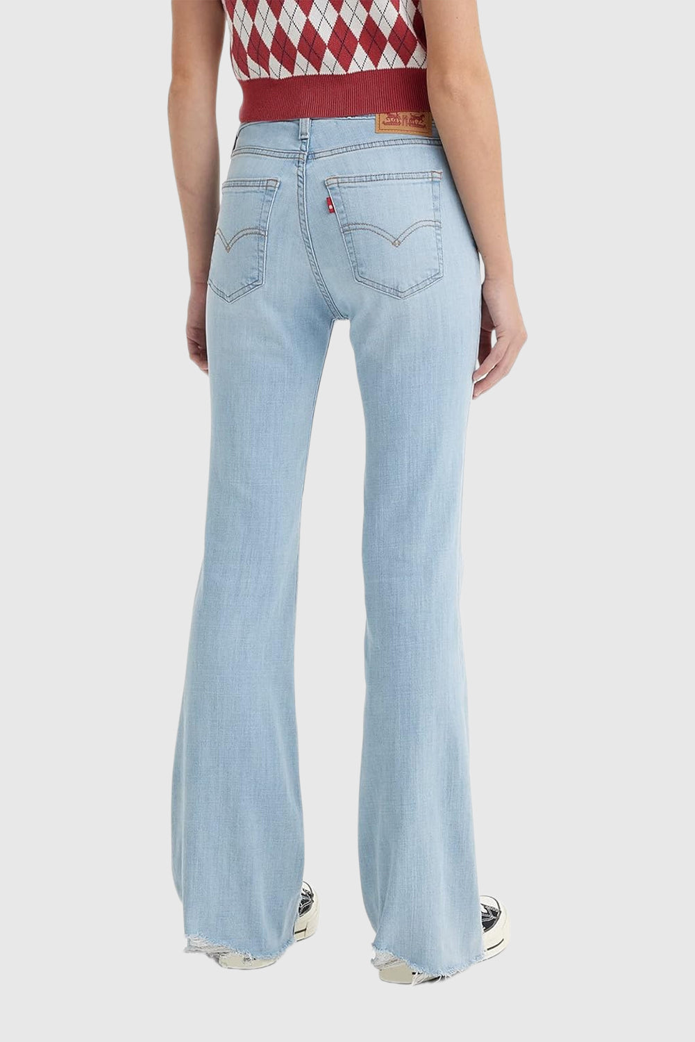 Women's High-Waisted Flared Jeans with Pockets