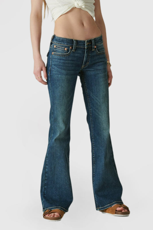 Women's Vintage Low Rise Flare Comfortable Versatile Jeans