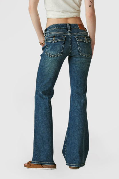 Women's Vintage Low Rise Flare Comfortable Versatile Jeans