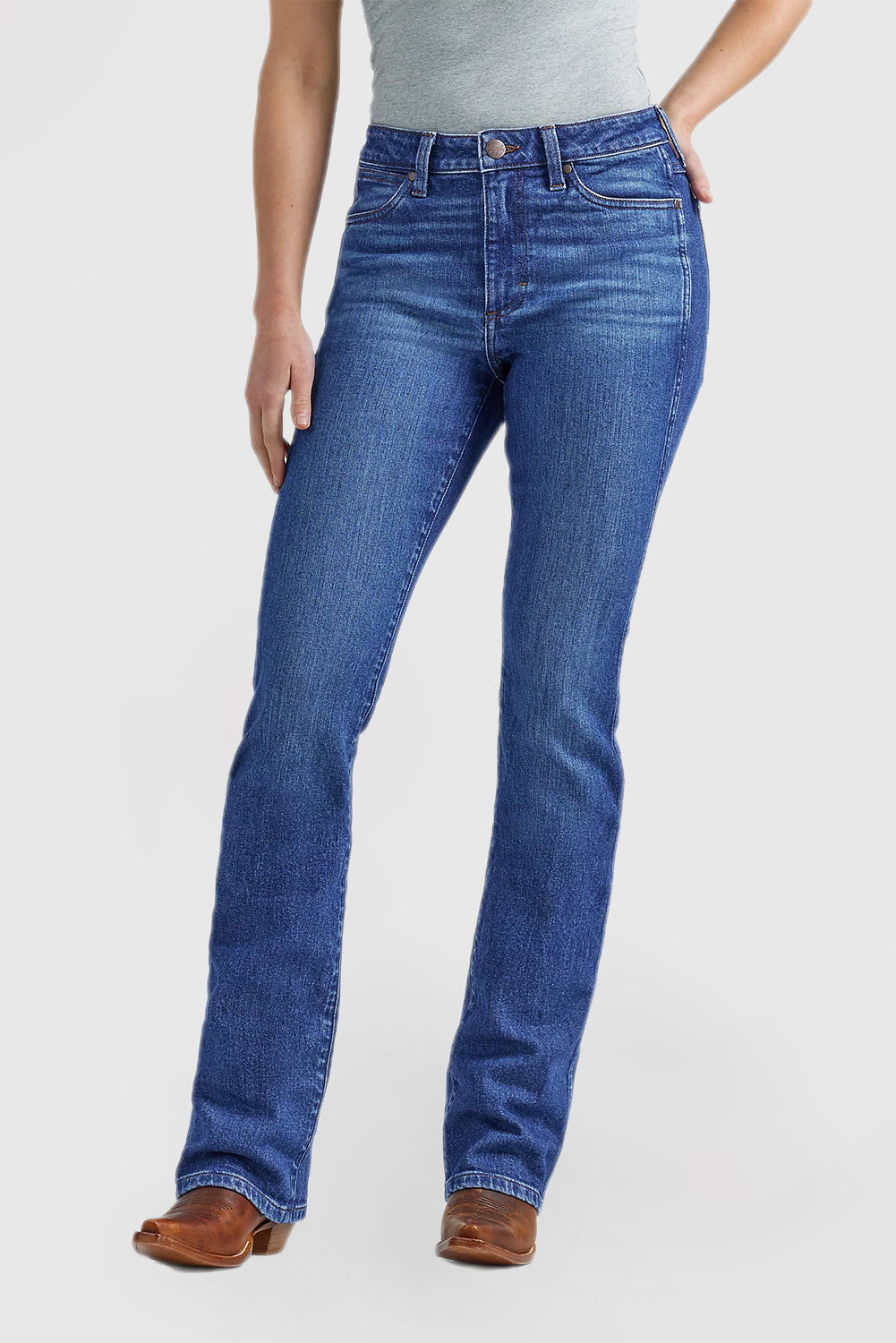 Women's High Waist Bootcut Jeans Skinny Straight Legs