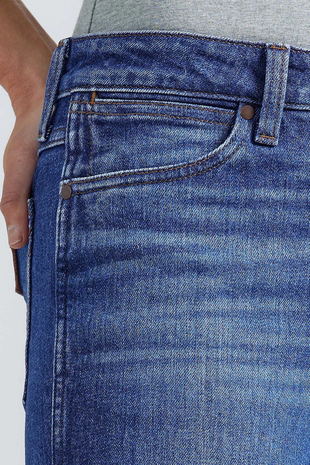 Women's High Waist Bootcut Jeans Skinny Straight Legs