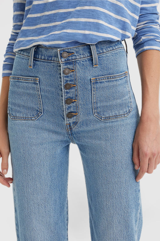 Women's Ribcage Straight-Leg Jeans  Featuring a High-Rise Waist