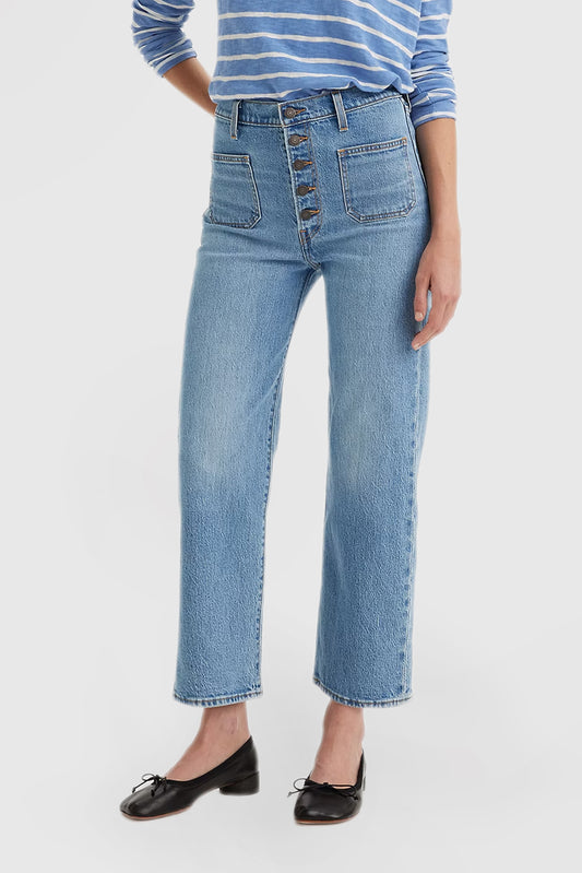 Women's Ribcage Straight-Leg Jeans  Featuring a High-Rise Waist