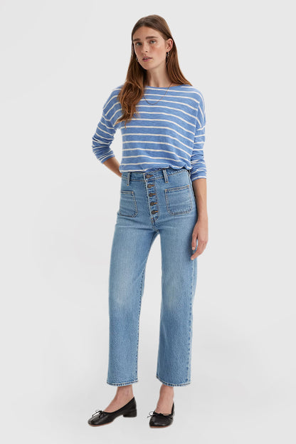 Women's Ribcage Straight-Leg Jeans  Featuring a High-Rise Waist