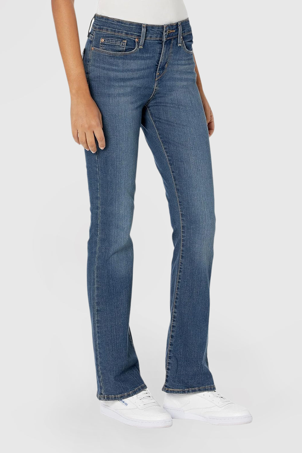 Women's Vintage Ragged Bootcut Design Versatile Jeans