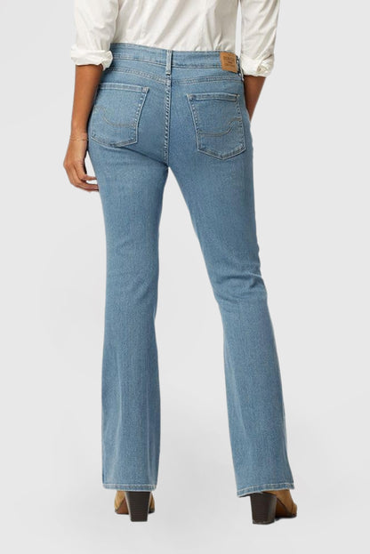Women's Vintage Ragged Bootcut Design Versatile Jeans