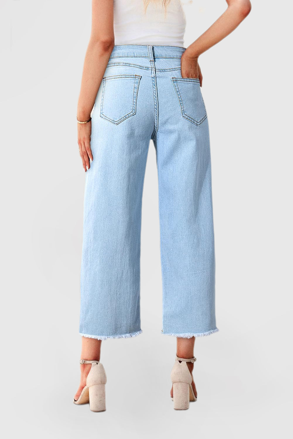 Women's Wide Leg Jeans Casual with Pockets Jeans