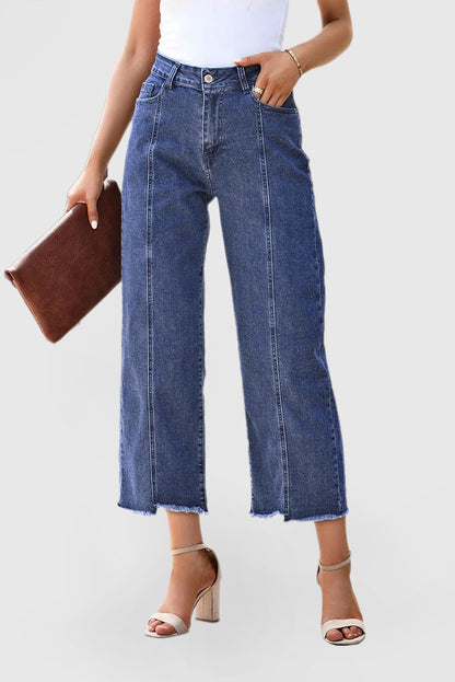 Women's Wide Leg Jeans Casual with Pockets Jeans
