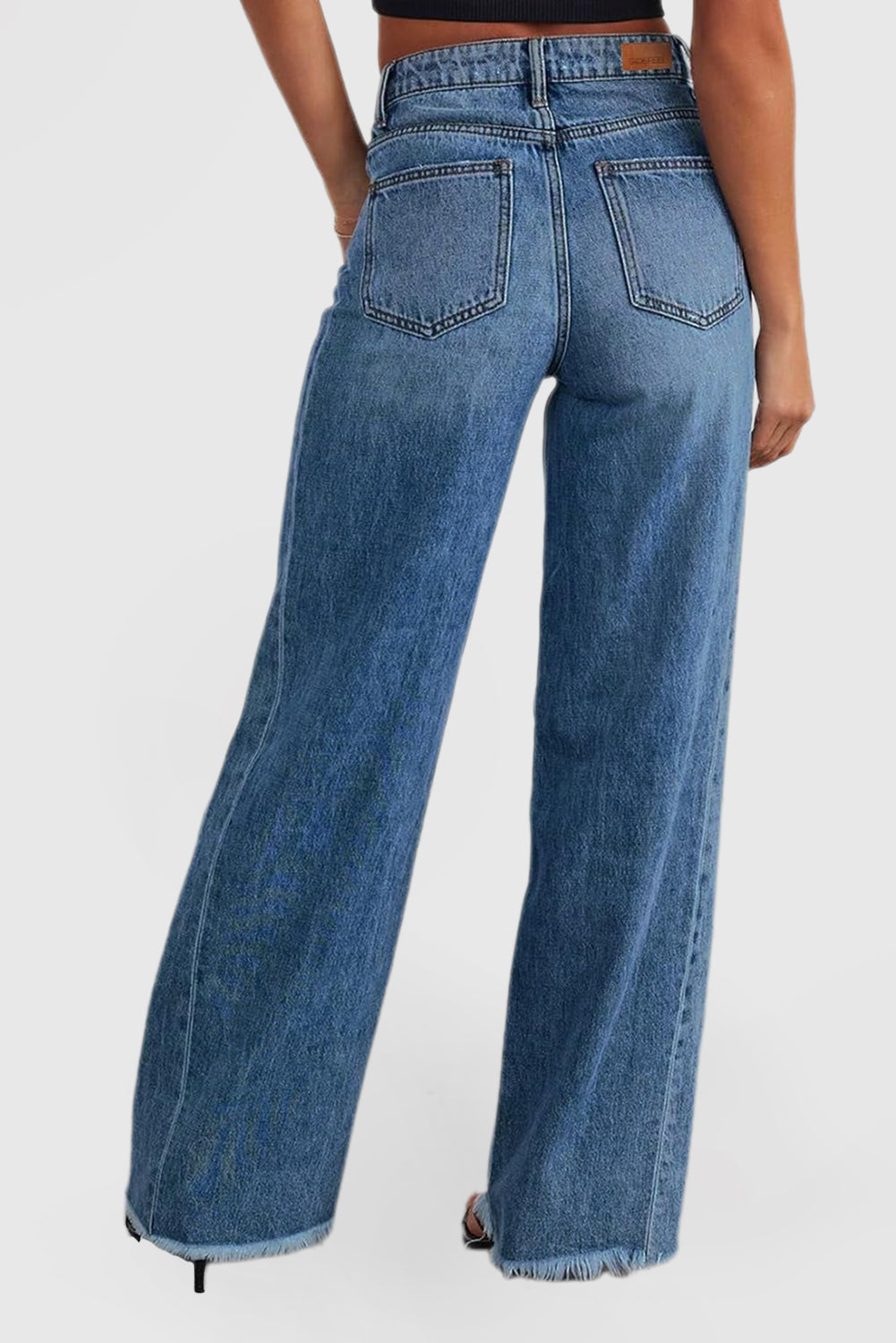 Women's High Waisted Wide Leg Jeans Stretch Open Leg Jeans