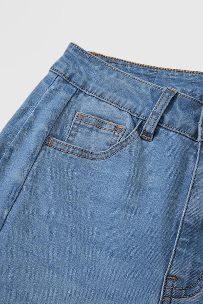 Women's High Waisted Wide Leg Jeans Stretch Open Leg Jeans