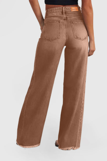 Women's High Waisted Wide Leg Jeans Stretch Open Leg Jeans