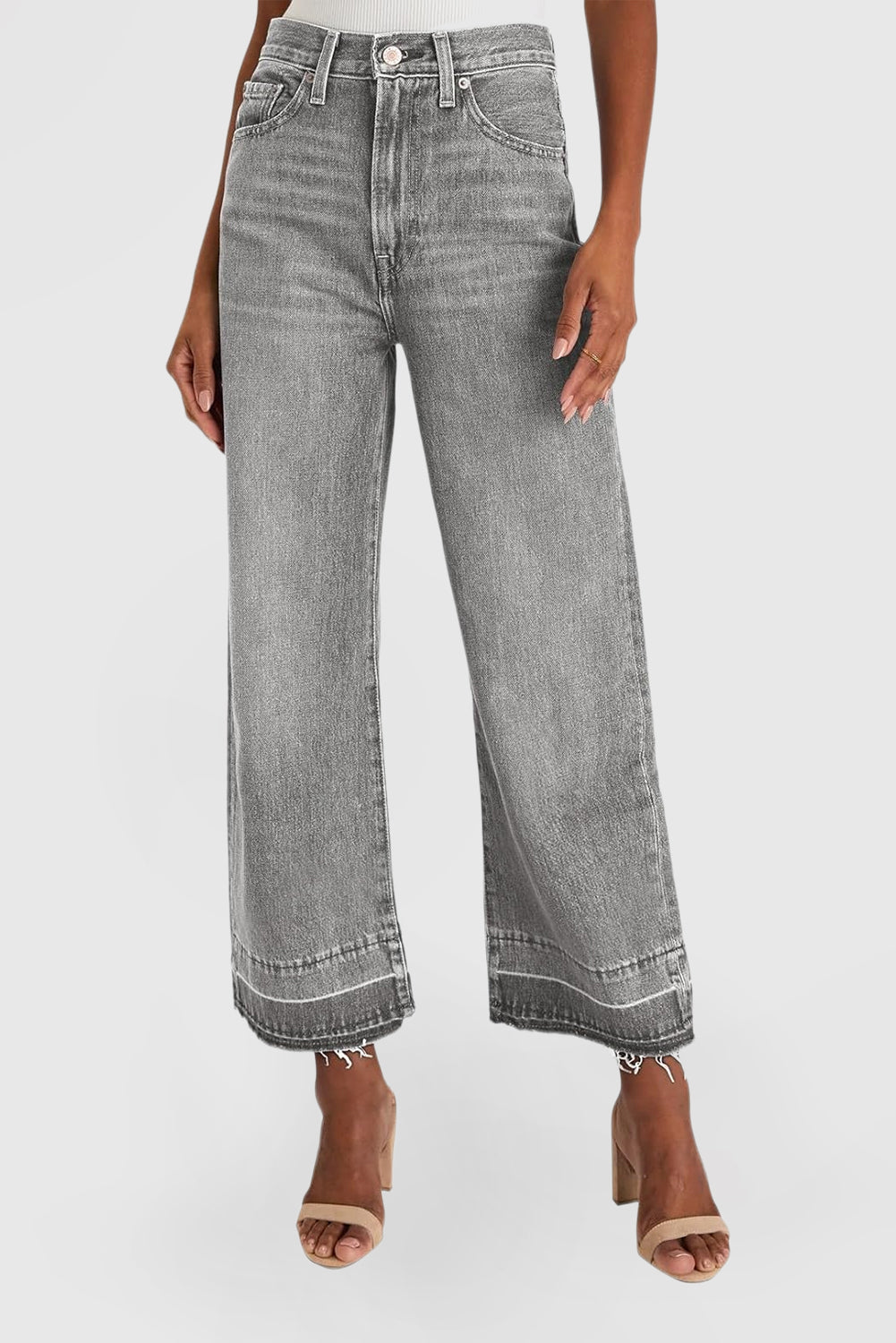Women's High Waist Wide Leg Jeans Stretch Loose Jeans
